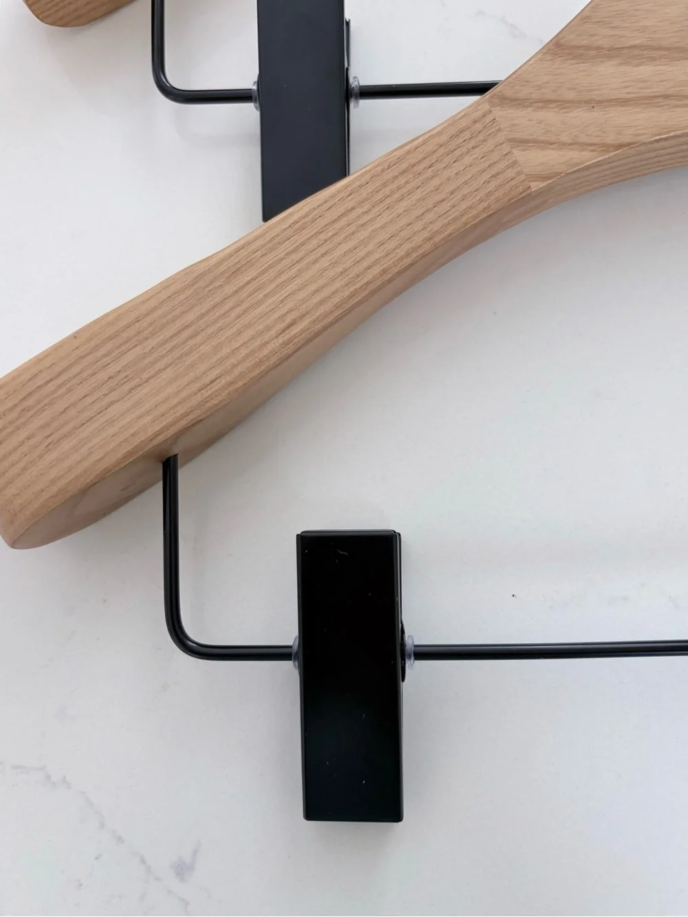 COACH Lot Of 5 Wooden Closet Coat Stop Skirt Bottom Hangers 15” Wide